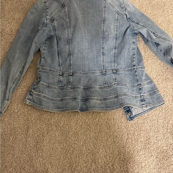 White House Black Market Light Blue Jean Jacket - Picture 2 of 2